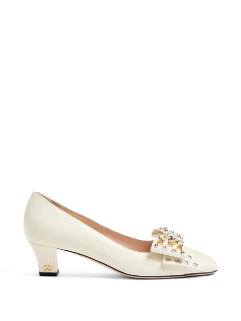 Valentino Garavani Bowow pumps in kidskin with studs 45mm