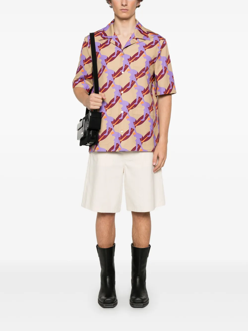 Gucci Popeline overhemd met print - Beige
