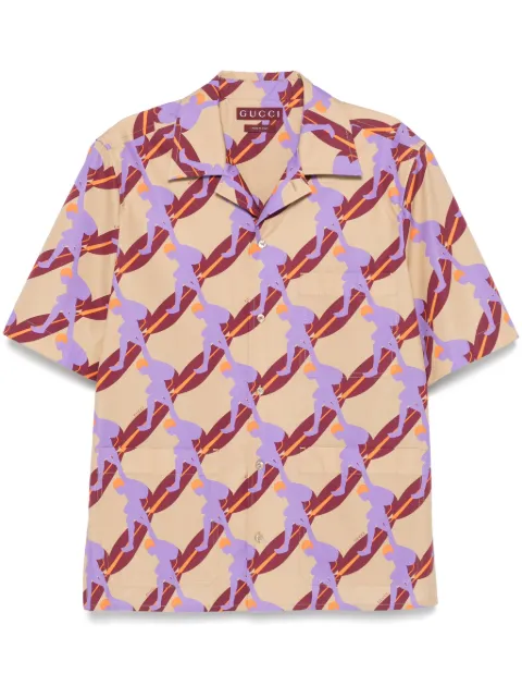 Gucci printed poplin shirt