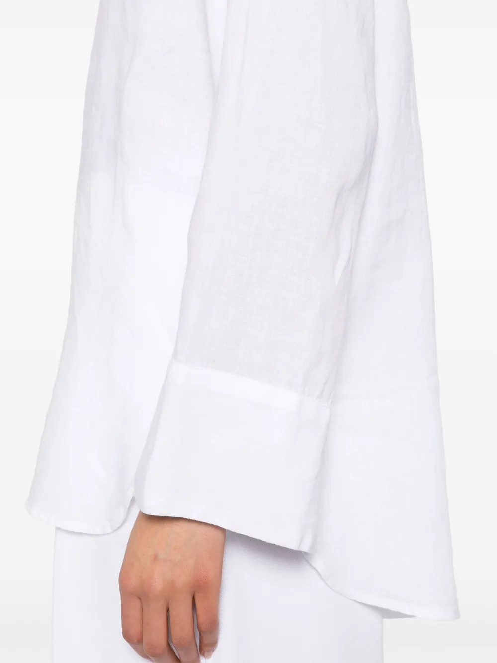 Malo Linnen Blouse Wit