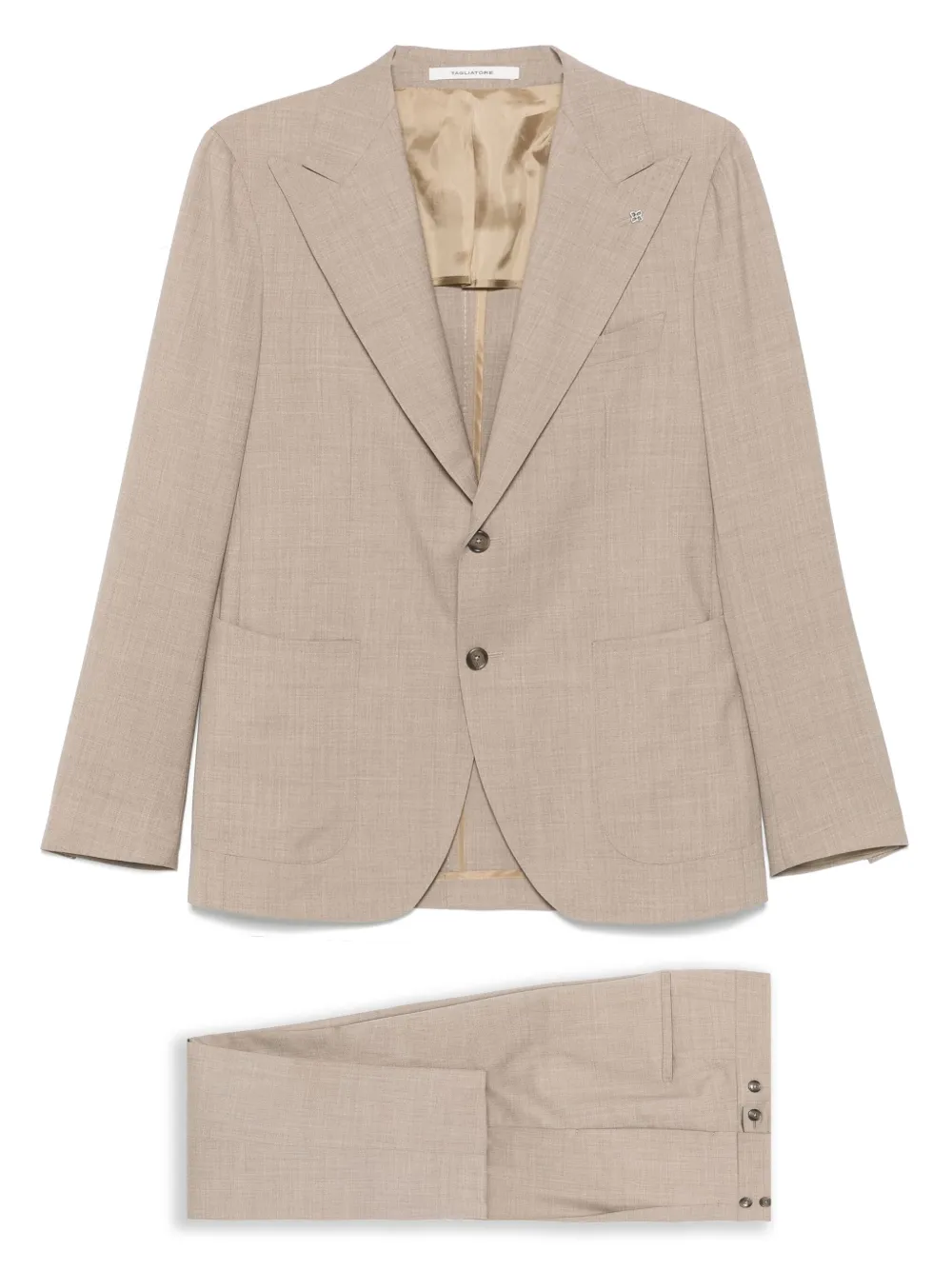 Tagliatore Pak met broche detail Bruin