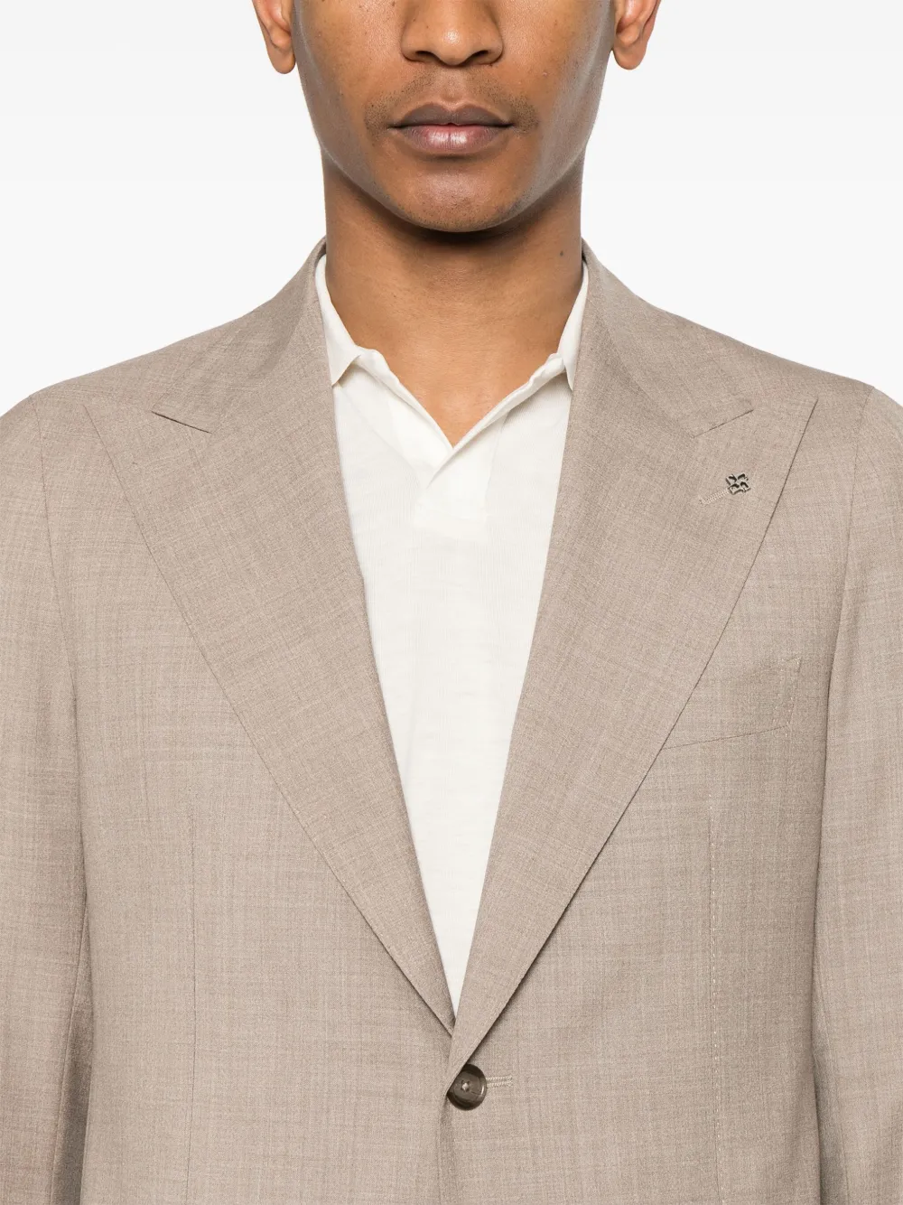 Tagliatore Pak met broche detail Bruin