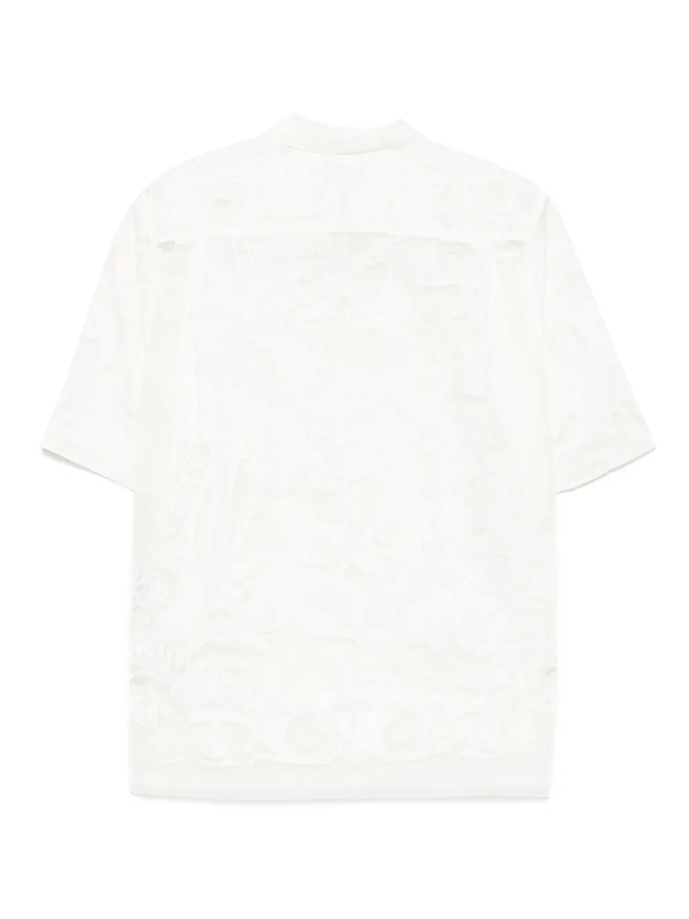 Taakk mesh embroidery shirt - Wit