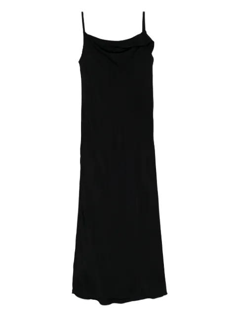Recto slip dress Drapery Neckline