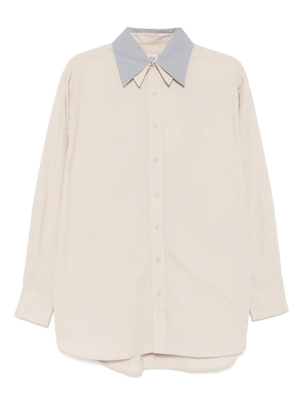 Recto camisa con doble cuello en contraste | neutro | Image 1