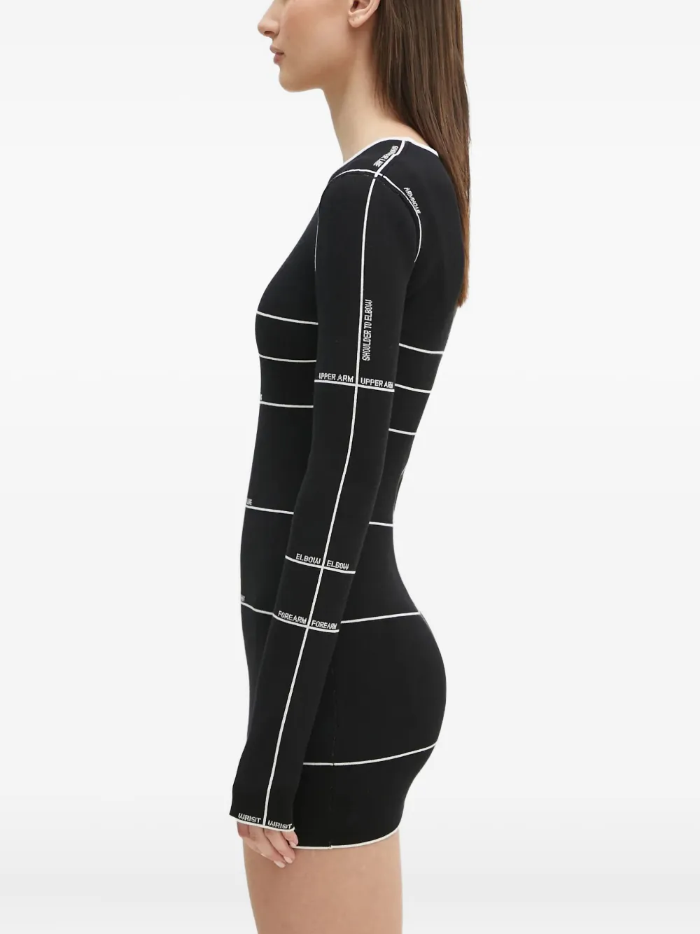 VETEMENTS intarsia-knit mini dress Zwart