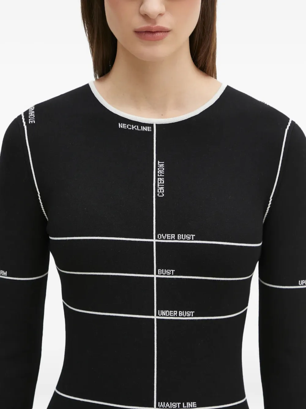 VETEMENTS intarsia-knit mini dress Zwart