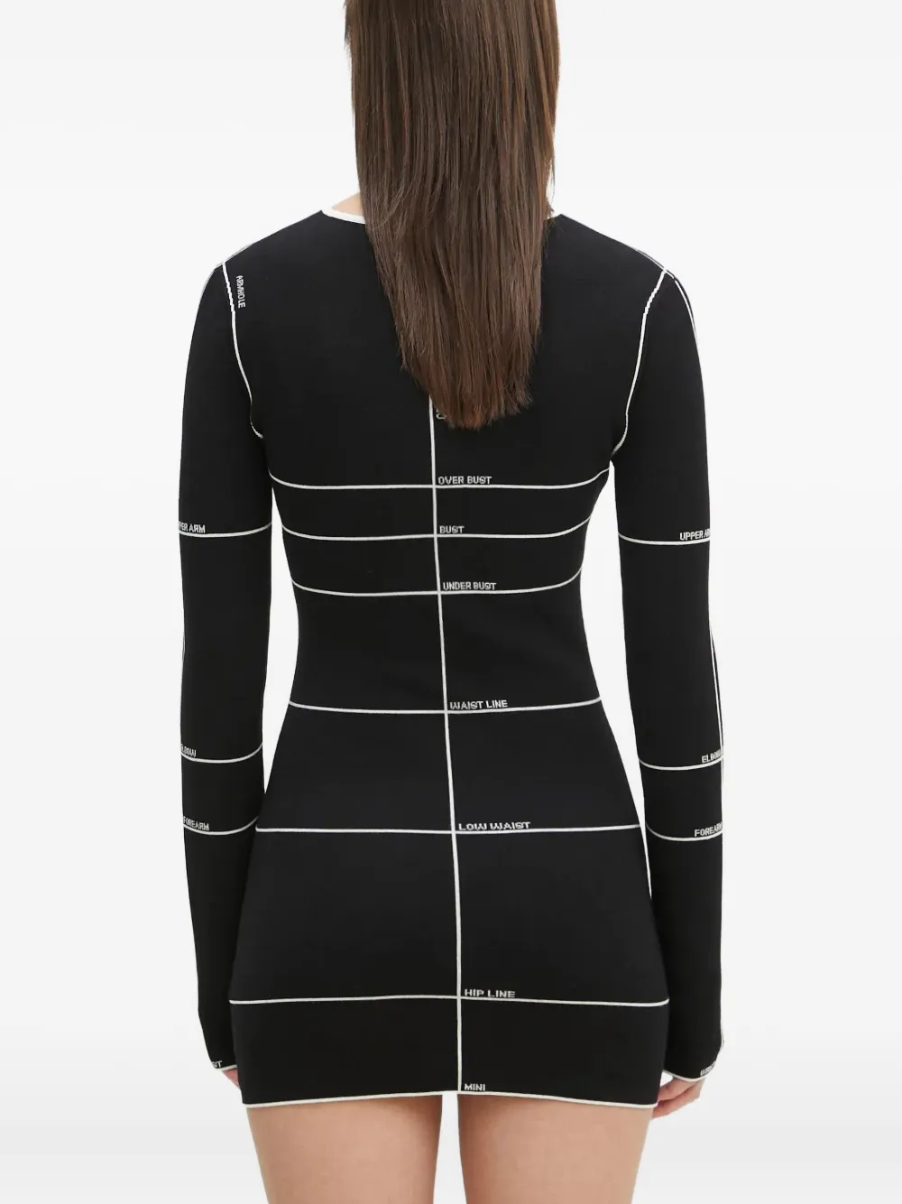 VETEMENTS intarsia-knit mini dress Zwart