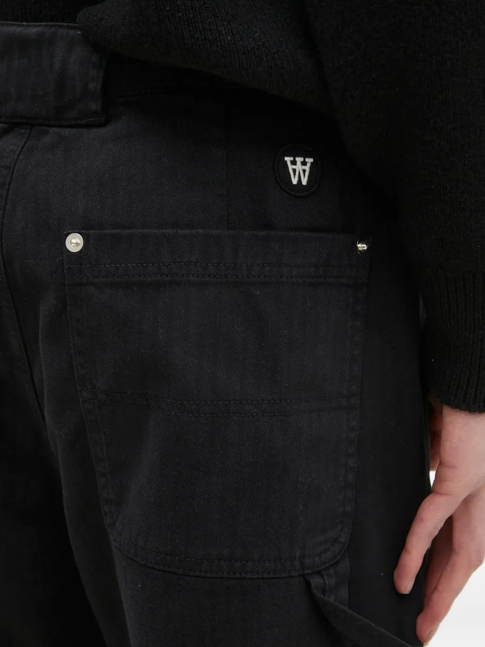 Wood Straight broek met ringlets Zwart