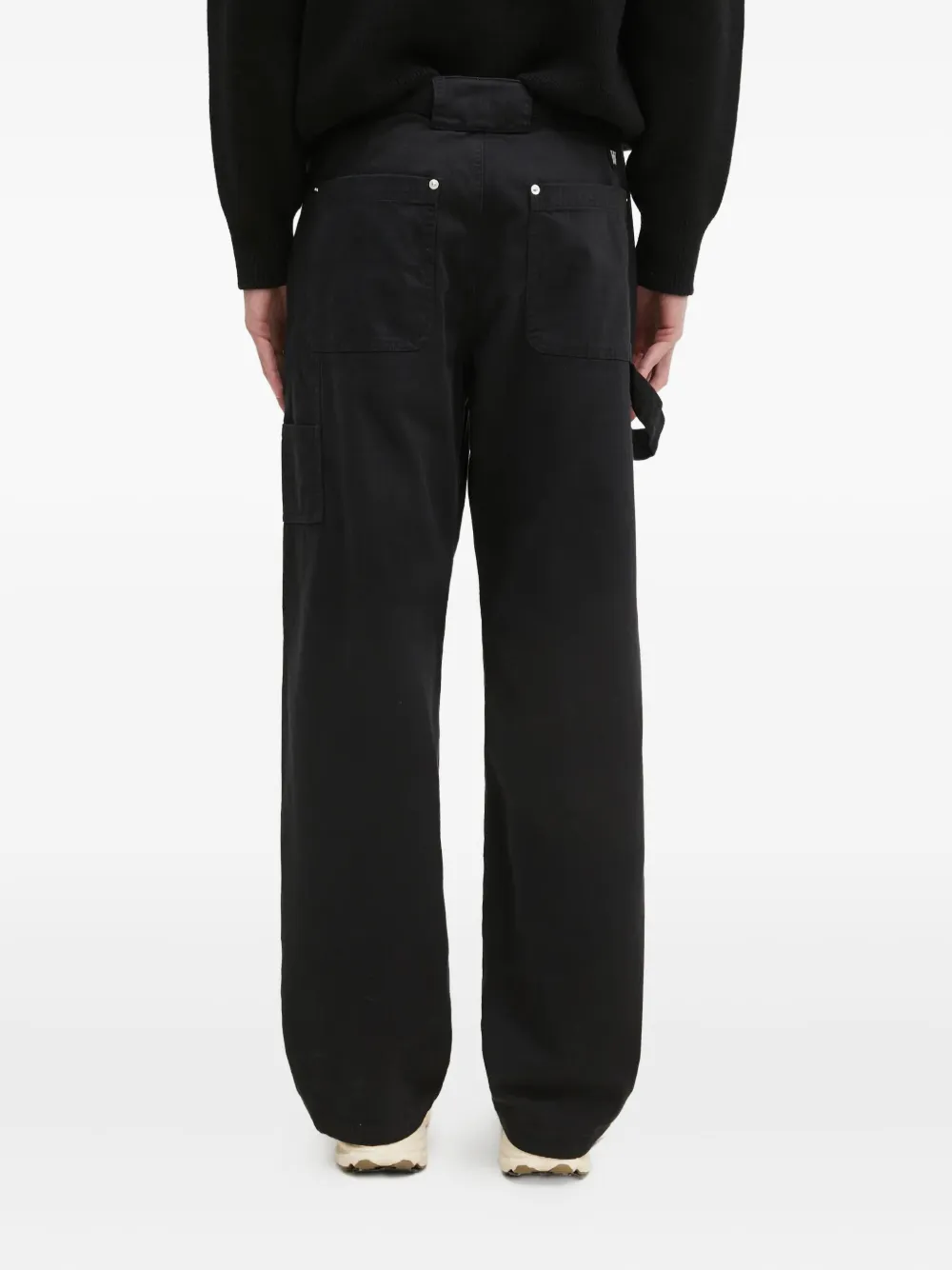 Wood Straight broek met ringlets Zwart