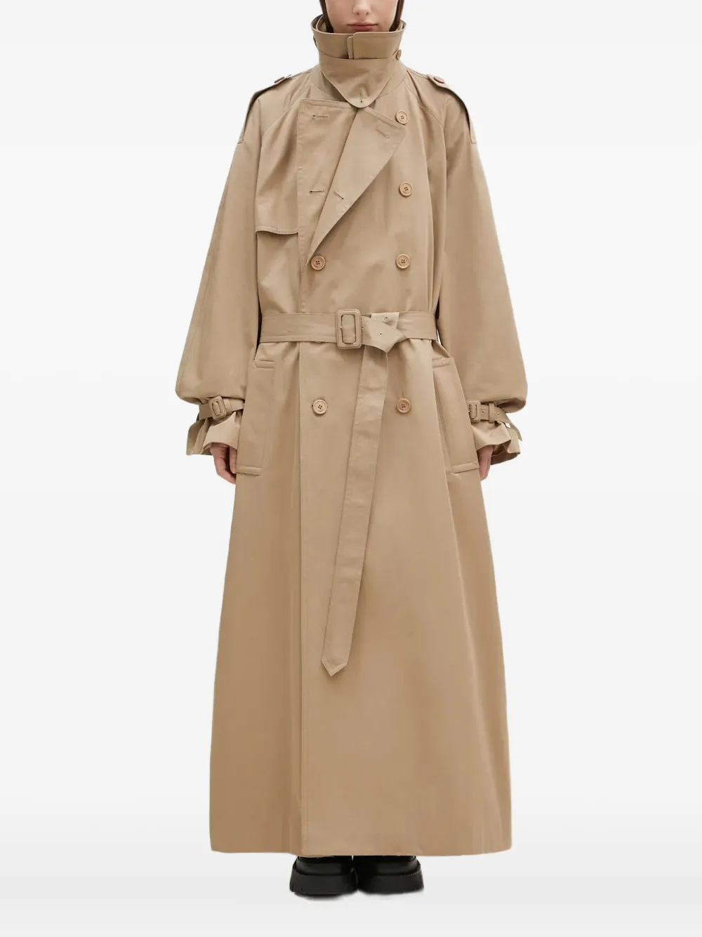 VETE TS double-breasted belted trench coat Beige
