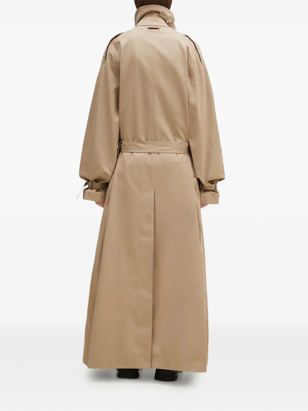 VETEMENTS double-breasted belted trench coat Beige