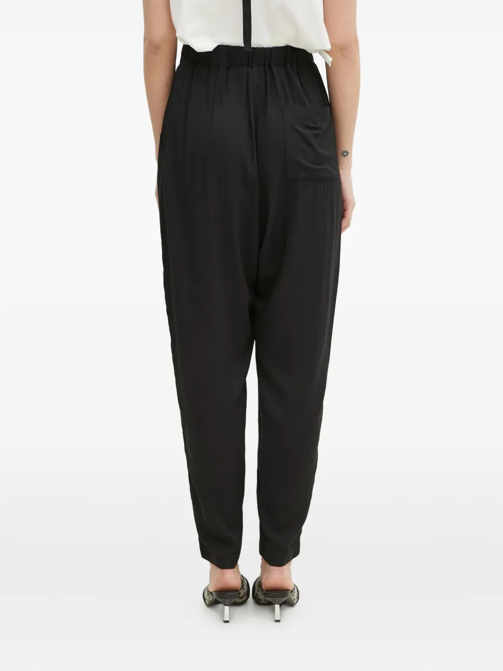 Undercover Broek met elastische taille Zwart