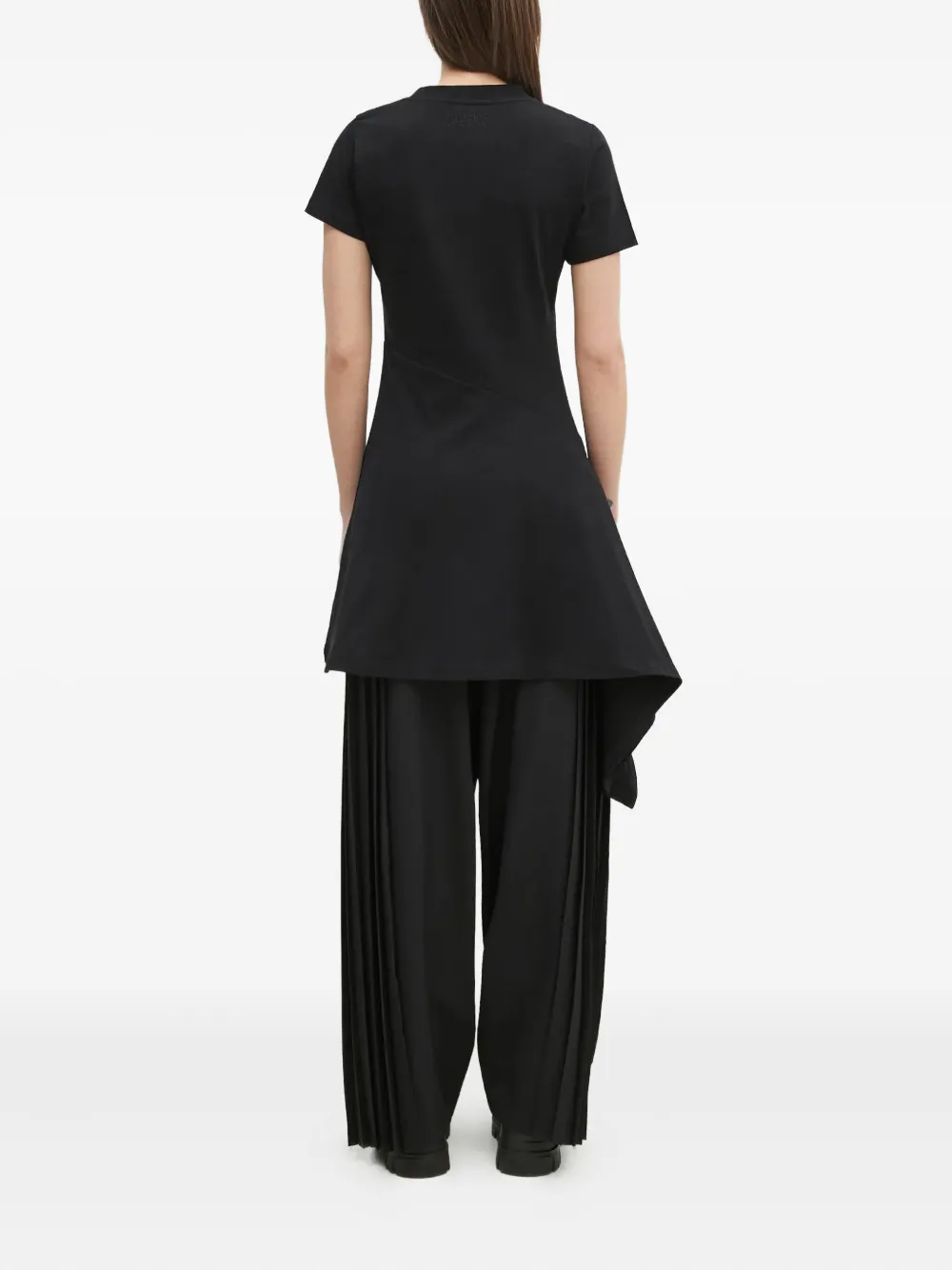 VETEMENTS asymmetric pleated dress Zwart