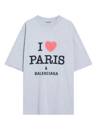 送料込+BALENCIAGA+I LOVE PARIS & BALENCIAGA Tシャツ I Love Paris & Balenciaga T-shirt Oversized in White