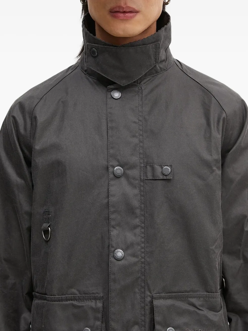 Barbour corduroy-collar jacket Grijs