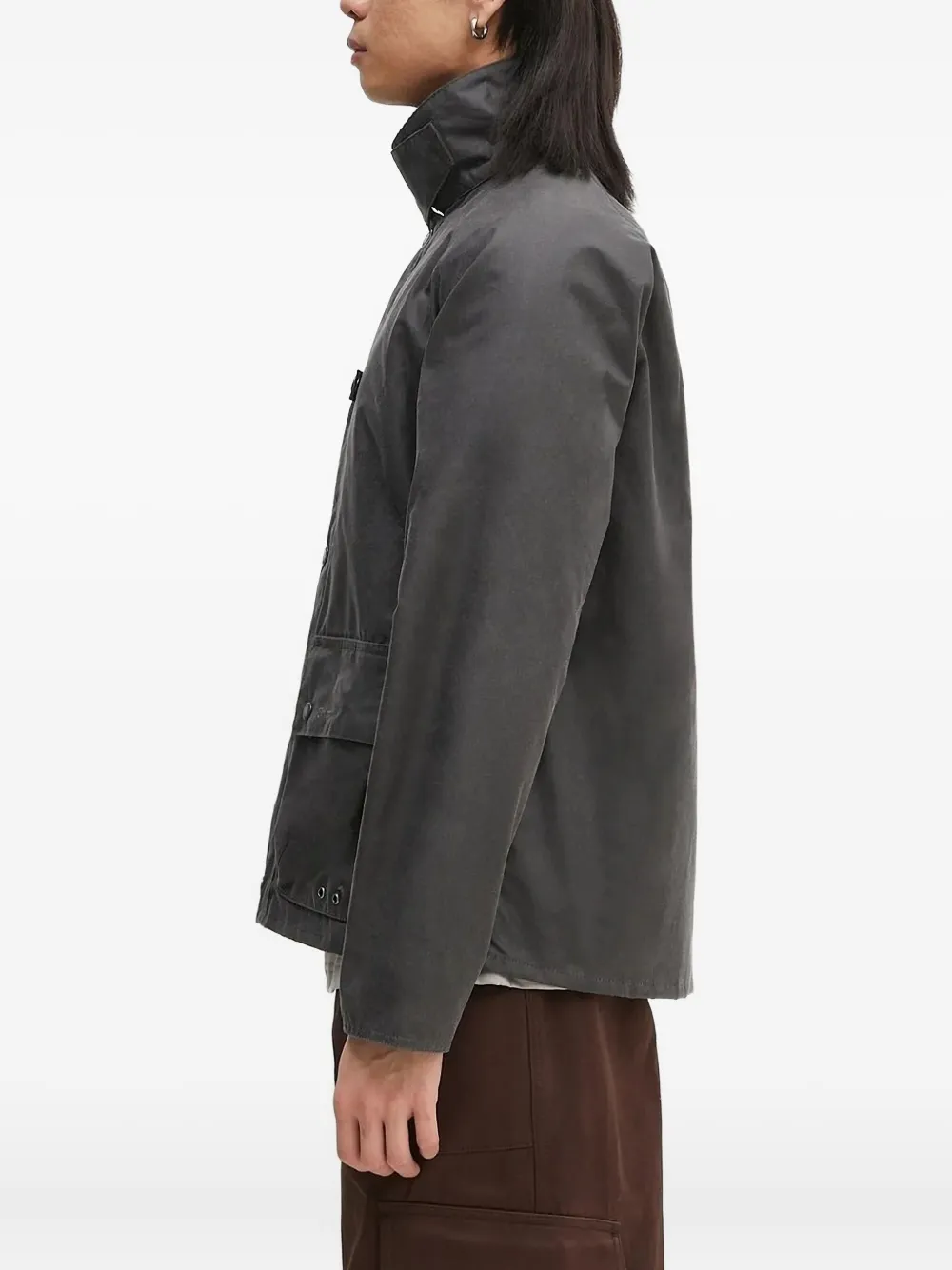 Barbour corduroy-collar jacket Grijs