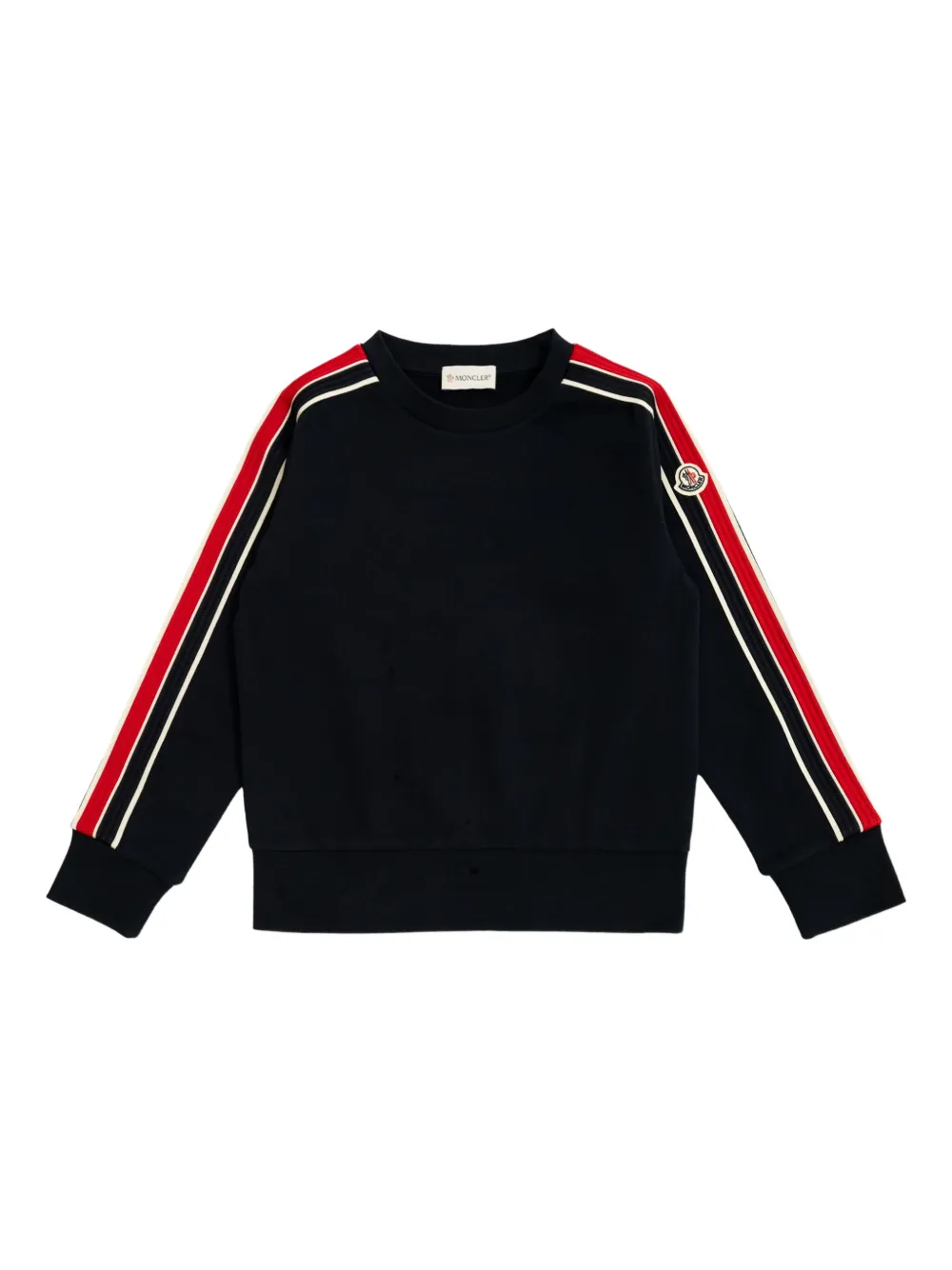 Moncler Enfant tricolour-trimmed sweatshirt - ブルー Moncler Enfant tricolour-trimmed sweatshirt - ブルー