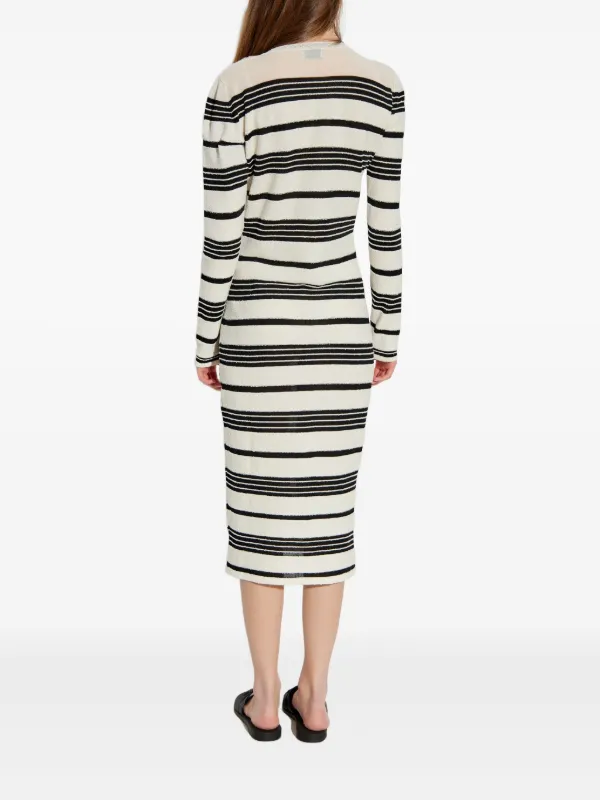 moncler ribbed wool blend midi dress Moncler Ribbed-knit wool-blend midi dress Moncler