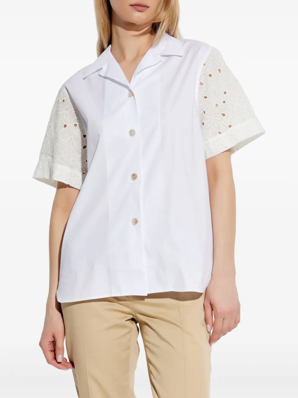 PS Paul Smith Blouse met borduurwerk Wit