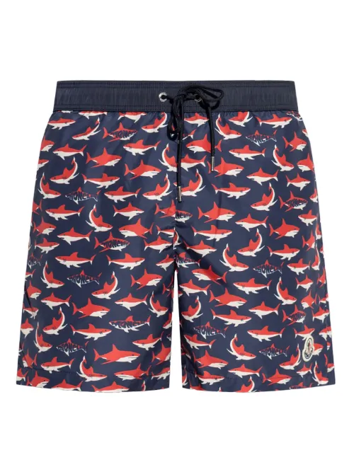 Short de bain à imprimé graphique - Moncler - Modalova