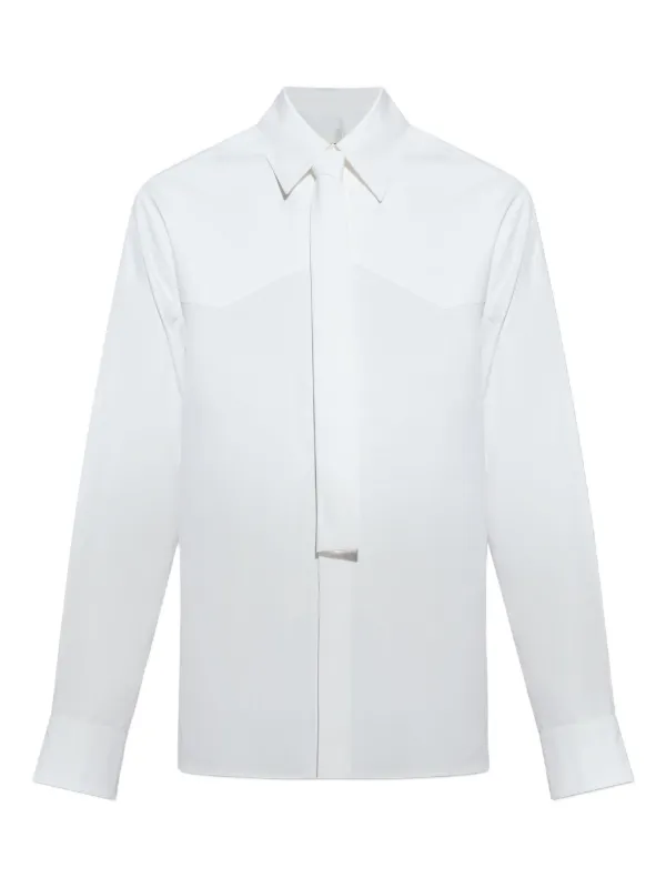 jil sander コットンシャツ　ヘンリーネック Jil Sander コットン シャツ | ホワイト | FARFETCH JP
