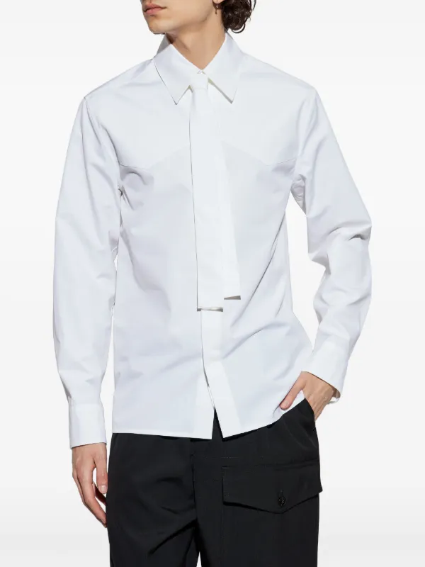 jil sander コットンシャツ　ヘンリーネック Jil Sander コットン シャツ | ホワイト | FARFETCH JP