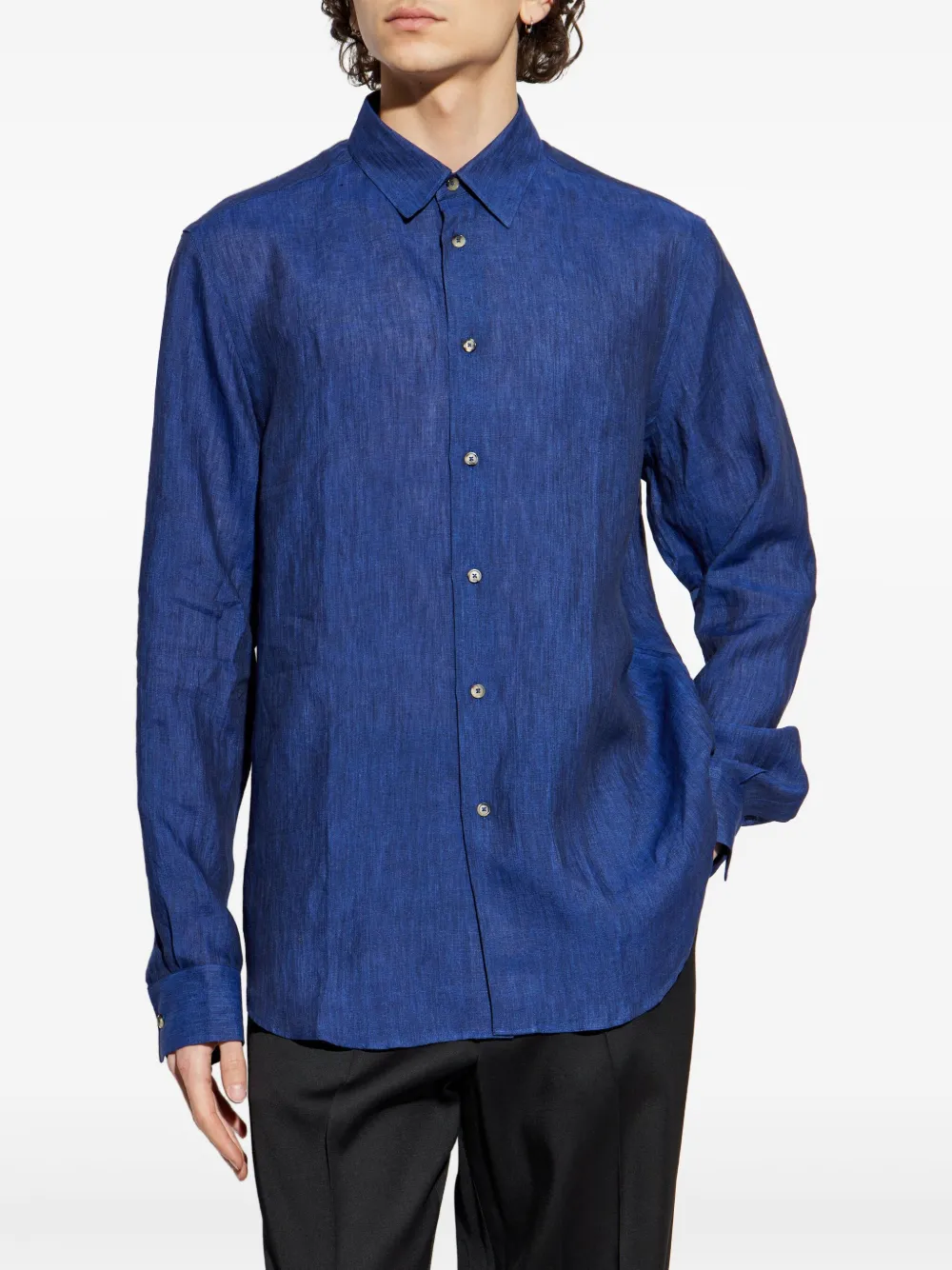 Paul Smith Linnen overhemd Blauw