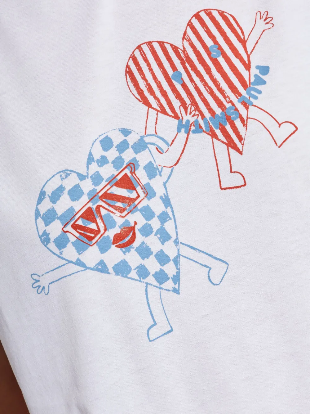 PS Paul Smith T-shirt met hartprint Wit