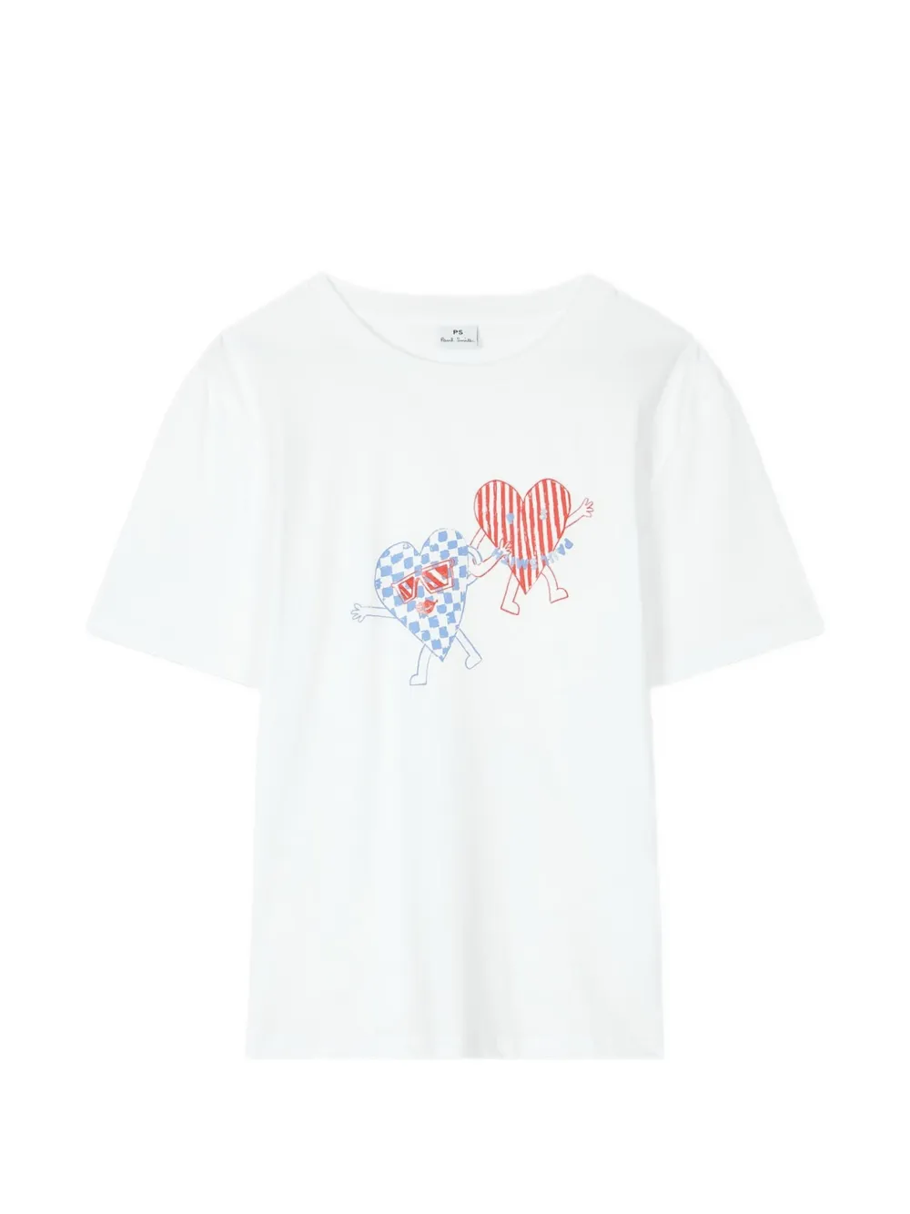 PS Paul Smith T-shirt met hartprint Wit