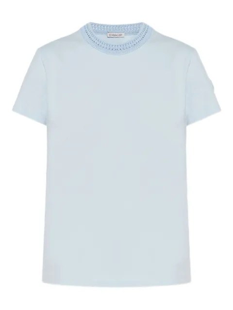 Moncler crochet-detail cotton T-shirt 