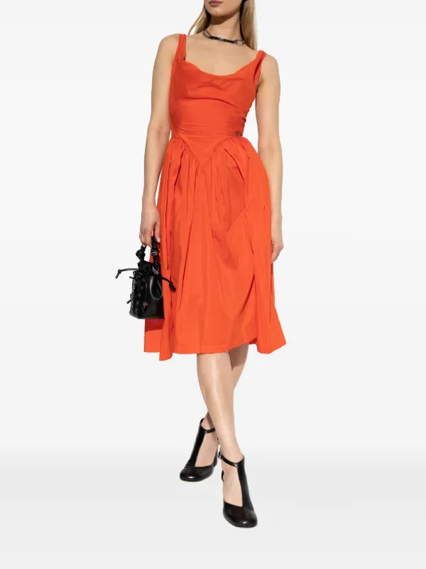 【関税&送料込】Vivienne Westwood Dress Vivienne Westwood cotton-silk Dress | Orange | FARFETCH