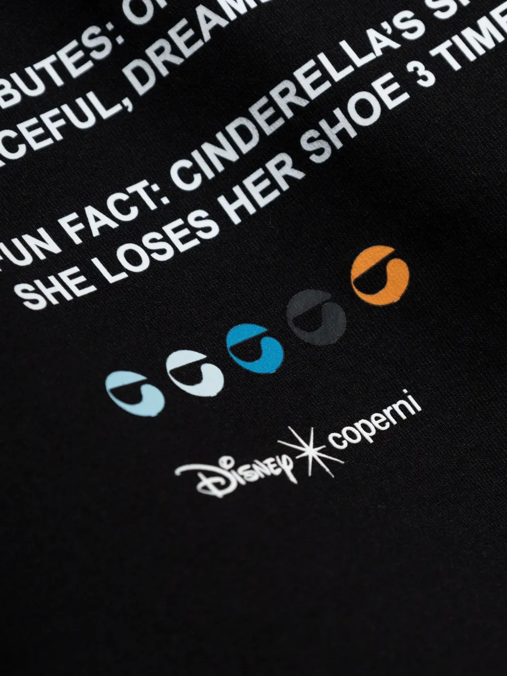 Coperni x Disney Cinderella T-shirt Zwart