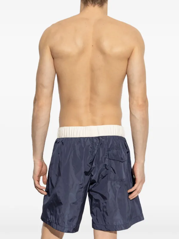 Moncler Logo Swim Shorts | Blue | FARFETCH