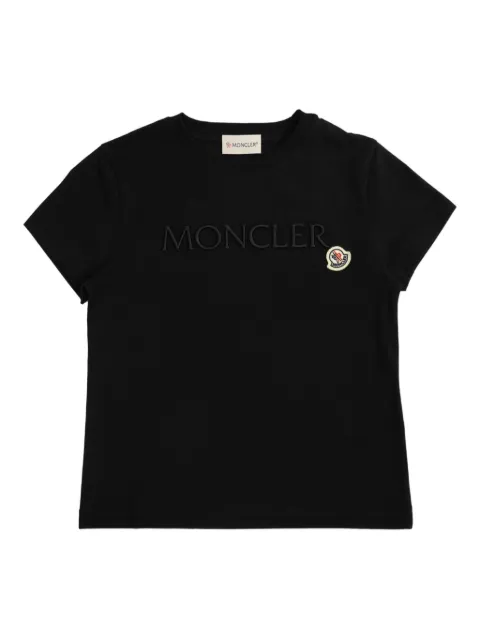 Moncler Enfant playera con parche del logo