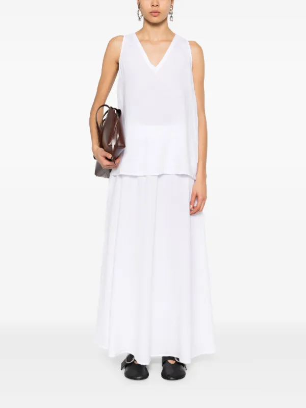 スカート MALO WHITE COTTON SKIRT Malo Cotton Midi Skirt | White | FARFETCH