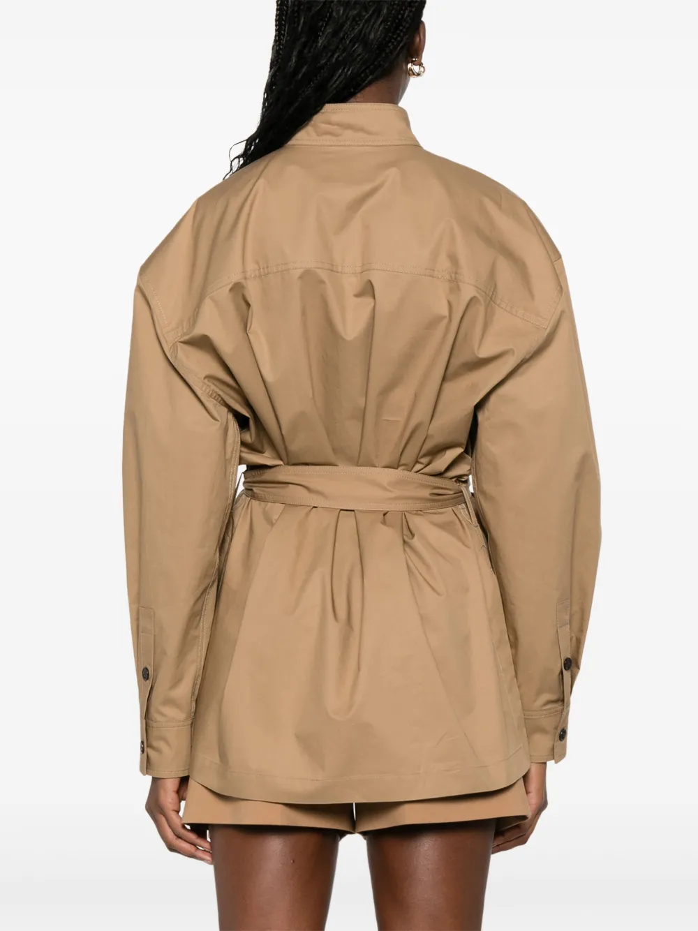 Saint Laurent Top met ceintuur Bruin