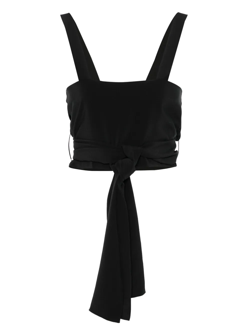 Chloé crepe de chine cropped top | Black | Image 1
