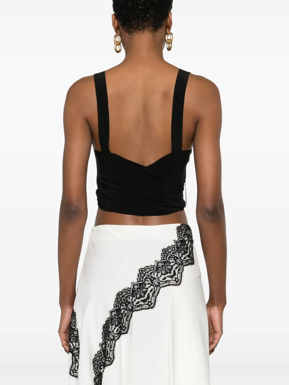 Chloé Crop Top With Ties In Black