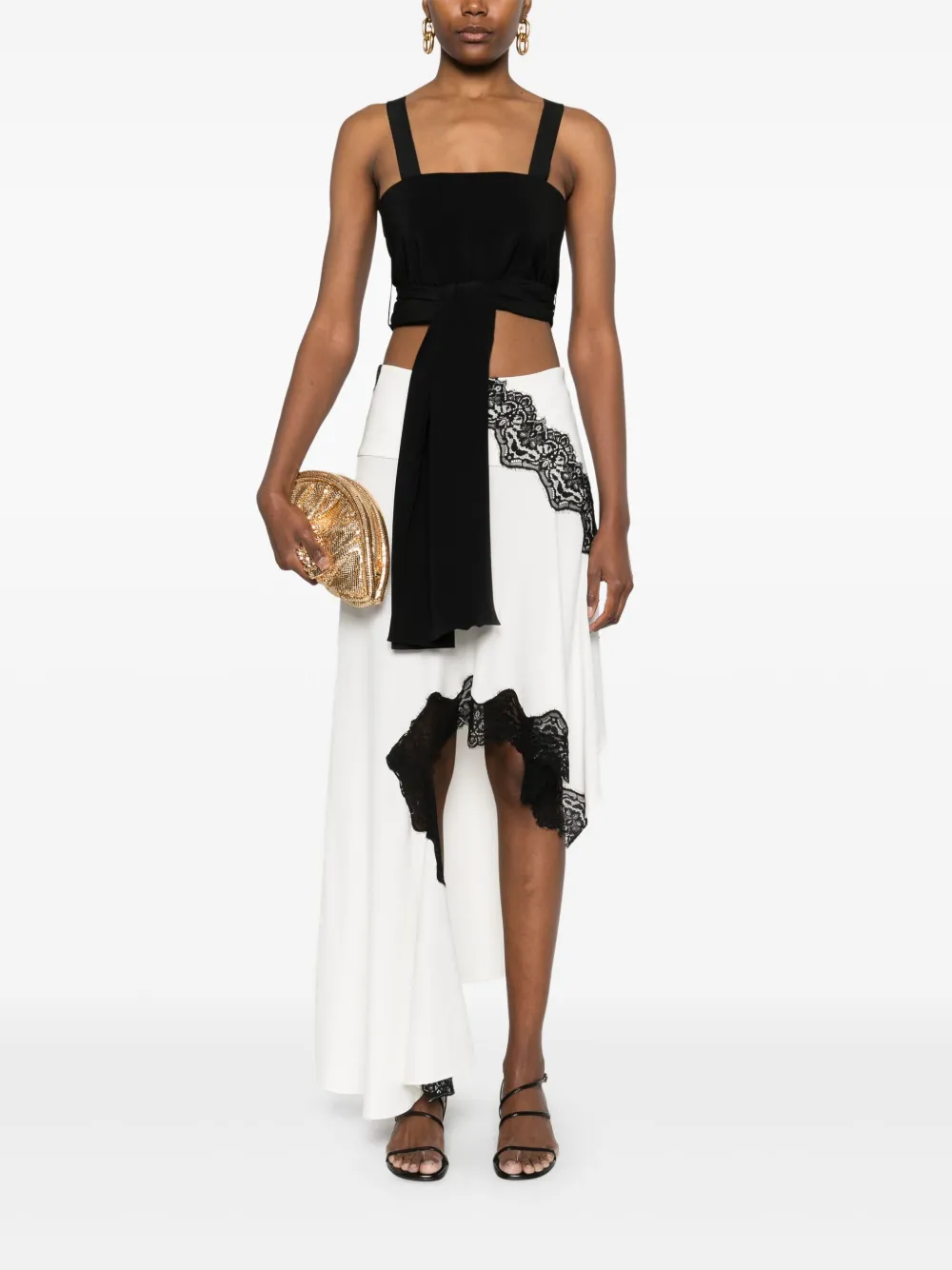 Chloé crepe de chine cropped top | Vests & Tank Tops | Image 2