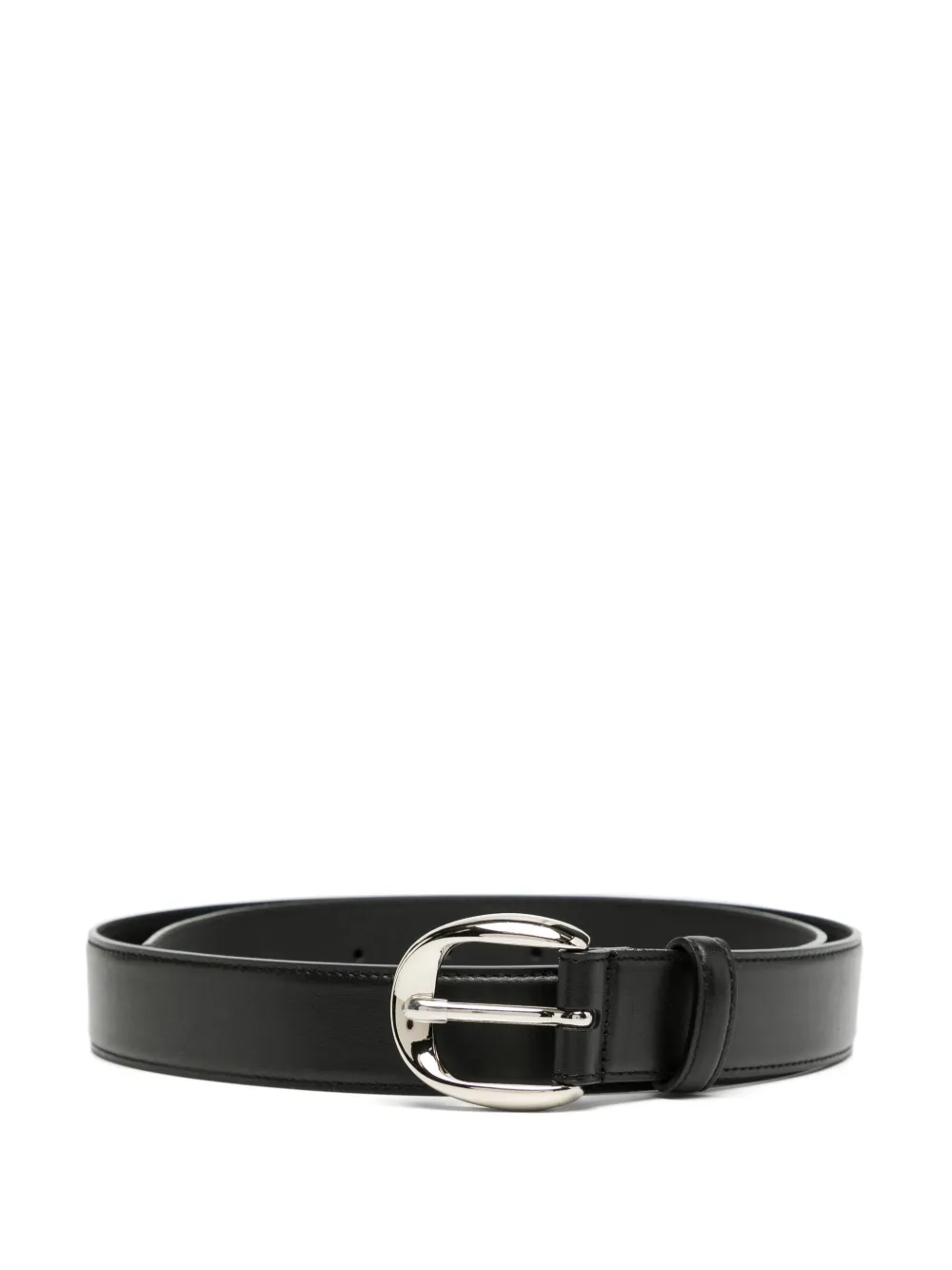 Recto cinturón Signature Round Buckle | negro | Image 1