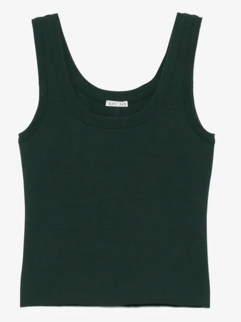 Recto knitted scoop-neck top