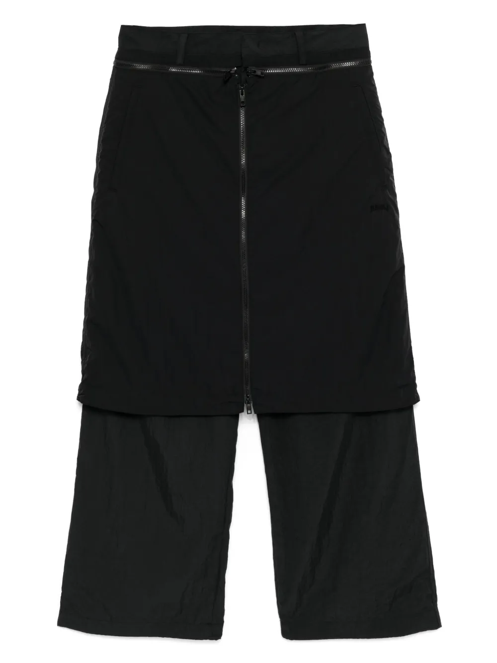 layered skirt trousers