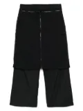 Juun.J layered skirt trousers - Black
