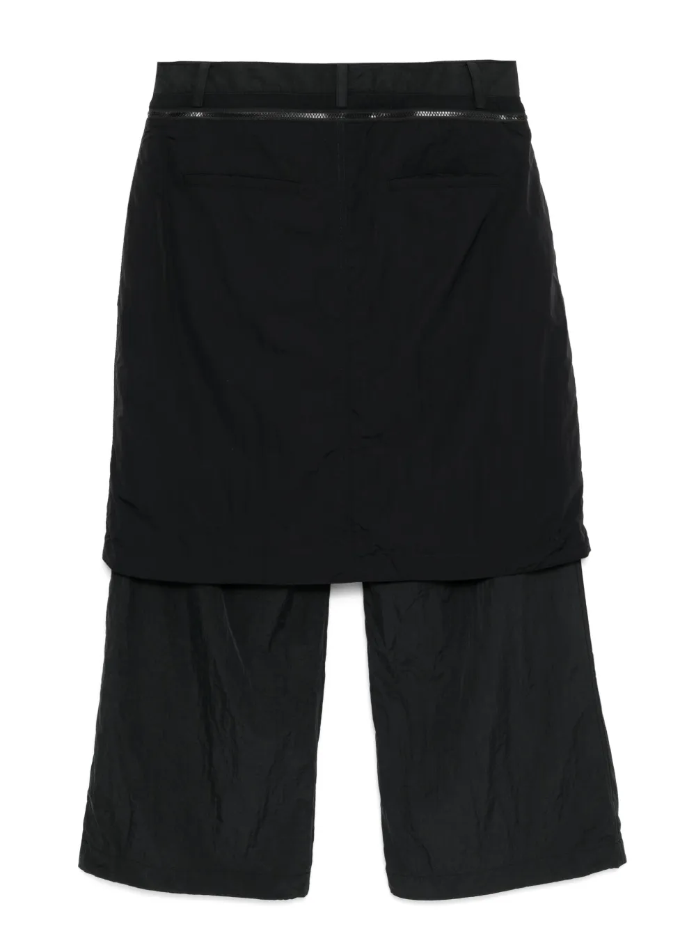 Juun.J layered skirt trousers - Zwart