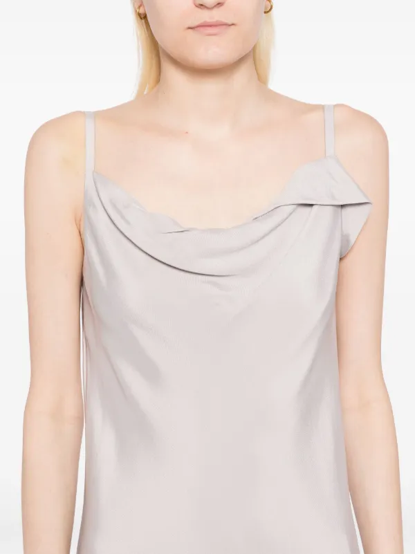 [RECTO] / ☆ 25SS DRAPERY NECKLINE SLIP DRESS / WHITE GREY Recto Drapery Neckline Slip Dress | Grey | FARFETCH