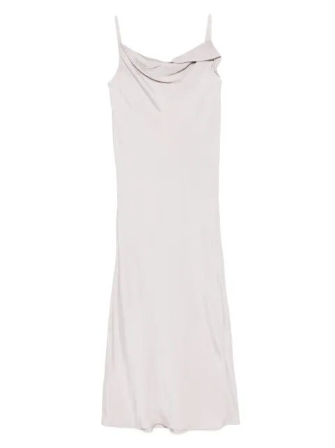 Recto slip dress Drapery Neckline