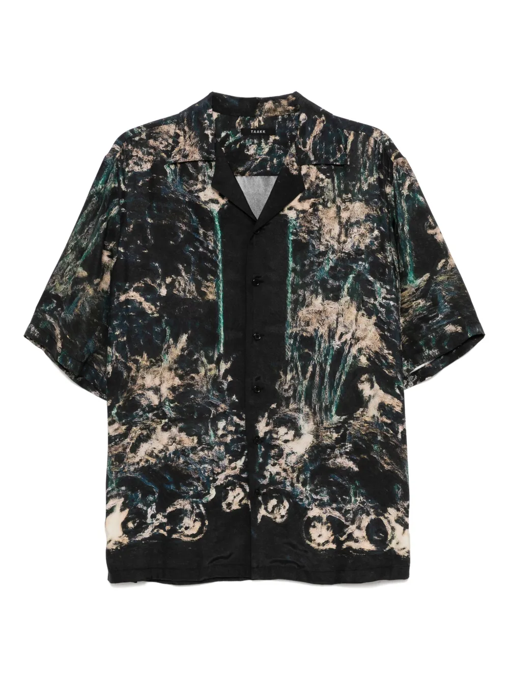 Taakk Hemd mit grafischem Print | Schwarz | Image 1