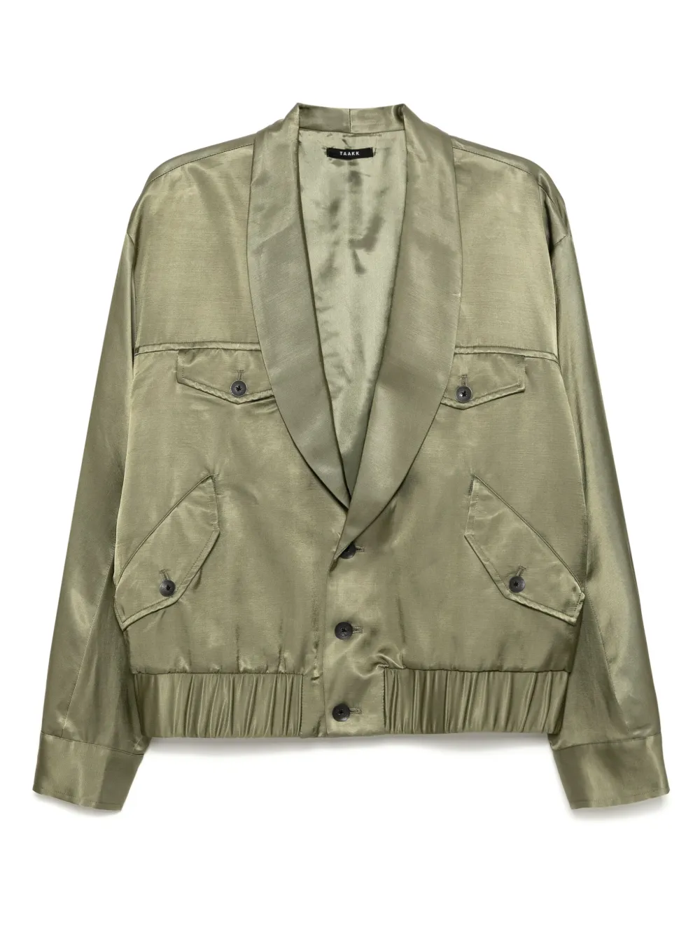 Taakk button-up bomber jacket | 绿色 | Image 1