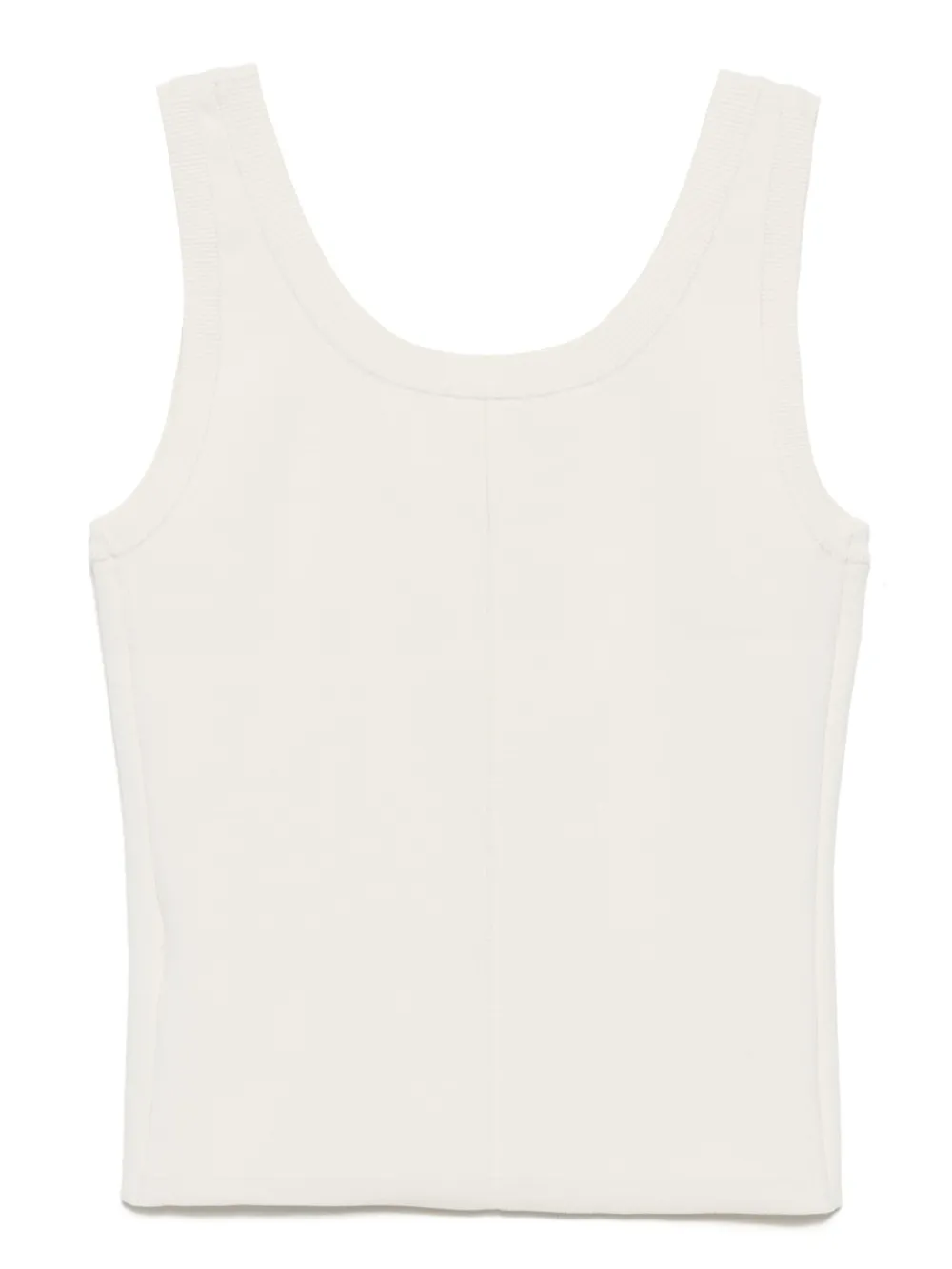 Recto top tejido con cuello redondo | Chalecos y camisetas | Image 2